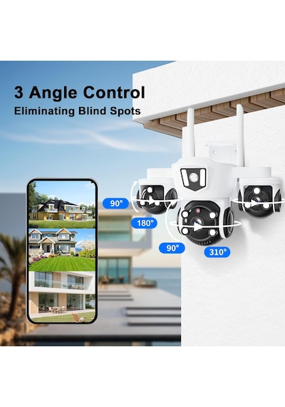 Mpıa Mızu 6mp Üç Kameralı 10x Dijital Zoom Gece Görüş Wifi Sesli Türkçe