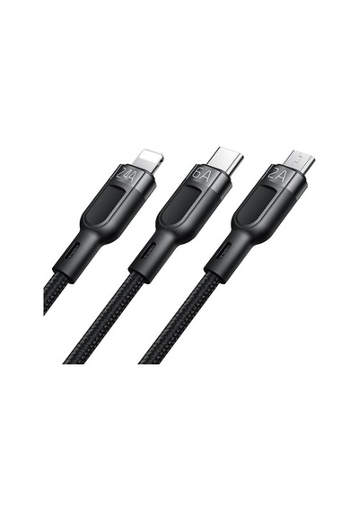 Mcdodo 3In1 65W Lightning/Type C/Micro Usb Şarj Kablosu 1.2 Metre