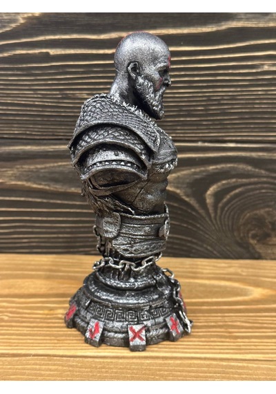 Kratos 20cm Gümüş Eskitme Kırmızı Detay God Of War 4 Playstation-
