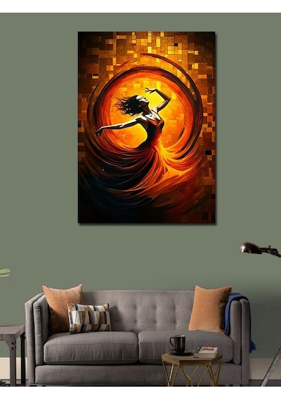 Kanvas Tablo Ateş Ve Kadın Dansı 50cmx70cm