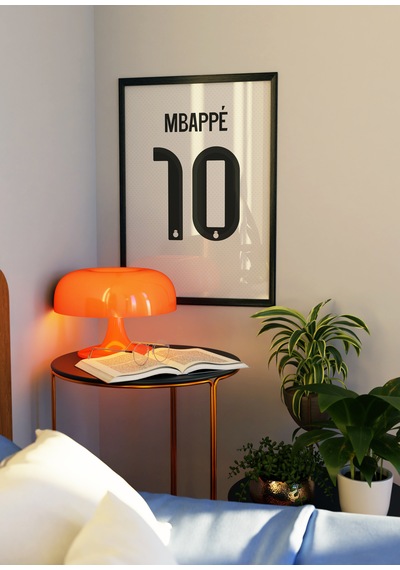 Kylian Mbappe 10 Real Poster Tablo Siyah Çerçeveli