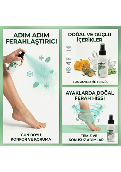 Hmd Bitkisel Ayak Koku Önleyici Ayak Kokusu Spreyi 100 Ml Terleme Önleyici Ve Nemlendirici Ayakkabı Koku Giderici
