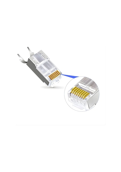 Mn6 M118xf Cat 7 Jack/30gbps Ye Kadar Hız-10adet-nikel Kaplı Koruma/cat7 Cat6a Soket-cat7 Rj45 Konnektör