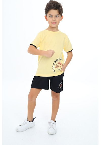 Toontoy Kids Toontoy Erkek Çocuk Goog Vıbes Clup Baskılı Şortlu Takım Sarı Toontoy Kids Toontoy Erkek Çocuk Goog Vıbes Clup Baskılı Şortlu Takım Sarı