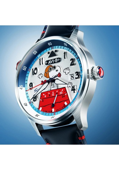 Avı-8 Hawker Hurricane Av-4151-02 Mckellar Dual Time Peanuts Snoopy Flying Ace Limited Edition Erkek Gri