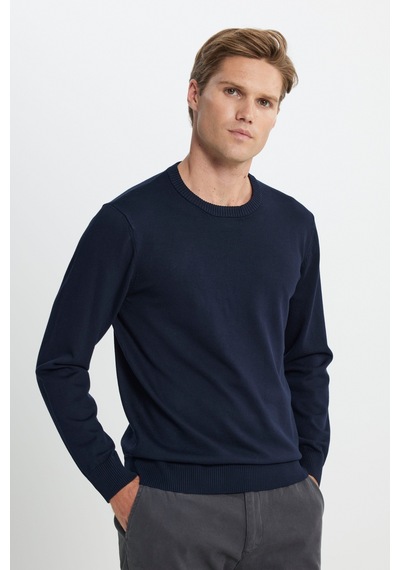 AC&Co / Altınyıldız Classics Erkek Lacı Standart Fit Normal Kesim Bisiklet Yaka Triko Kazak Lacivert AC&Co / Altınyıldız Classics Erkek Lacı Standart Fit Normal Kesim Bisiklet Yaka Triko Kazak Lacivert