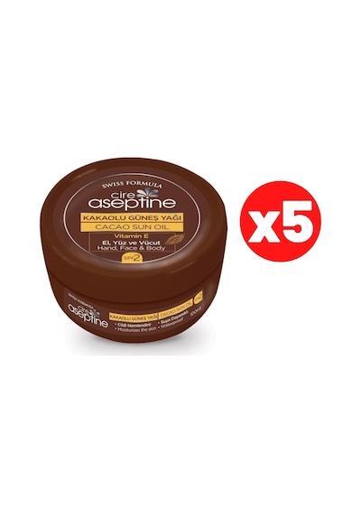 Cire Aseptine Kakaolu Güneş Yağı SPF2 5 x 100 ML