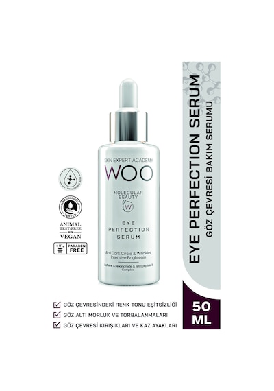 Woo Skin Expert Academy Göz Altı Torba Halka Morluk Karşıtı Karşıtı Serum 50 ML