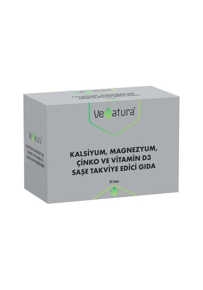Venatura Kalsiyum, Magnezyum, Çinko ve Vitamin D3 Şase Takviye Edici Gıda 30 Şase