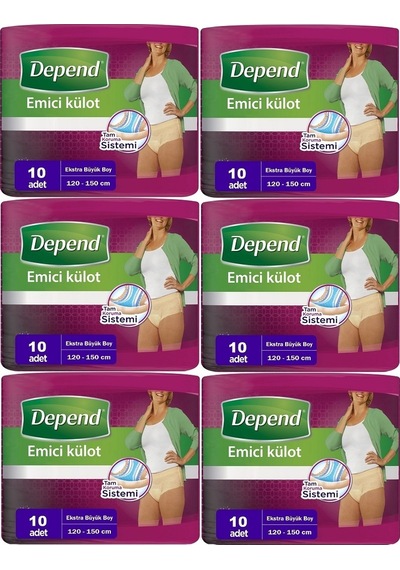 Depend Emici Külot Hasta Bezi Xl Kadın 60 Adet 6pk 10 XL