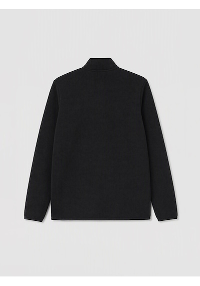 Lcwaıkıkı Classic Siyah Dik Yaka Erkek Polar Fermuarlı Sweatshirt