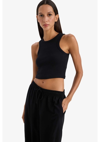 DeFacto Fitted Halter Yaka Fitilli Kaşkorse Atlet U0357AZ25SMBK81