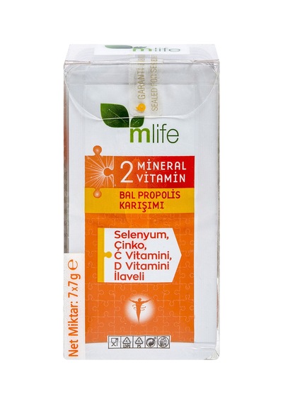 M Life 2 Mineral 2 Vitamin Bal Propolis Karışımı 7x7 G - 6 Adet Tarı