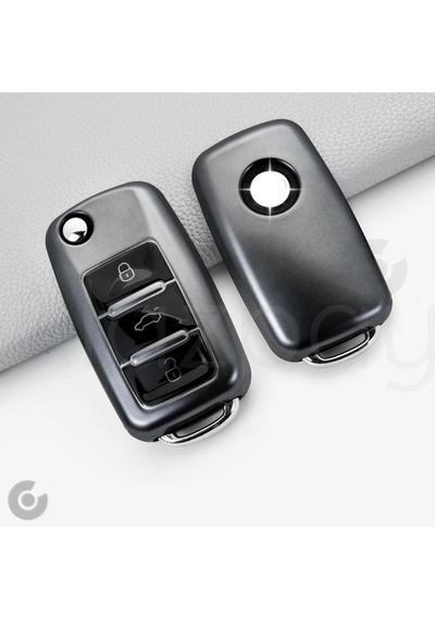 Volkswagen Golf Passat Jetta Polo Caddy Beetle Tiguan Transporter Titan Gri Tpu Anahtar Kılıfı