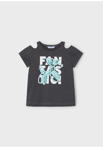 Mayoral Kız Çocuk T-shirt 3056 Gri