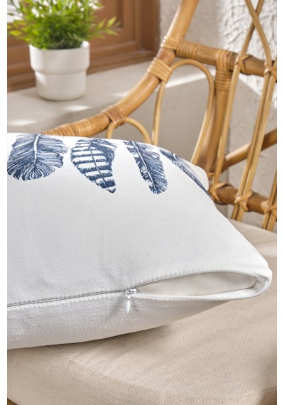 Soft Kadife Baskılı 43 X 43 Cm Kırlent Kılıfı Siyah Tüy