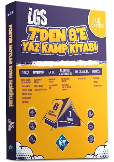 KR Akademi Yayınları LGS 7`den 8`e Yaz Kamp Kitabı Tüm Dersler