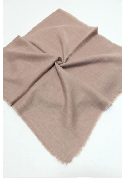 Melodi Scarf Kadın Tesettür Flamlı Eşarp Düz Flamlı Tülbent Sütlü Kahve Sütlü Kahve