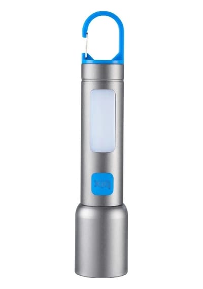 Bix Bx1010fl Zoom Özellikli Şarjlı El Feneri 500 Lümen 500 Menzilli Cob Yan Işıklı Type-c Gri