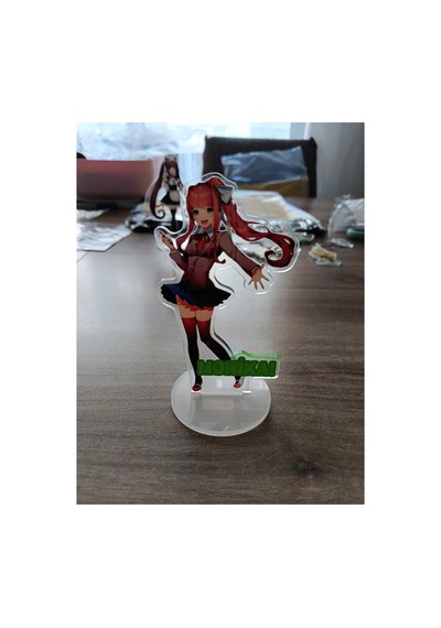 Owl Bag Doki Doki Literatüre Club Monika Karakteri Desenli Tasarım Acrlyic Pleksi Figür 10 Cm