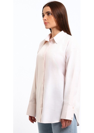Lcw Vision Pembe Oversize Oxford Kadın Gömlek