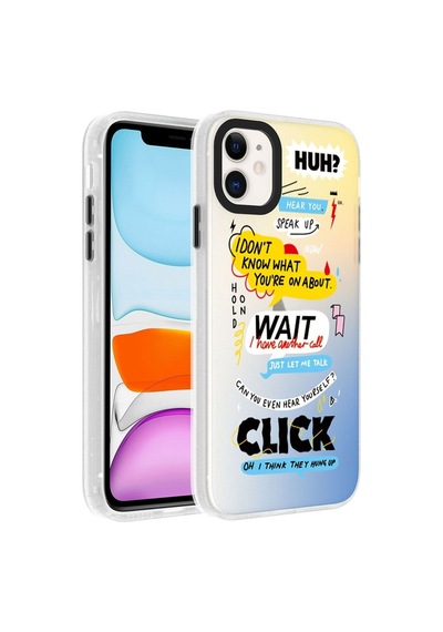 Apple Uyumlu iPhone 11 Kılıf Desenli Zore Dragon Sert Kapak Kelimeler