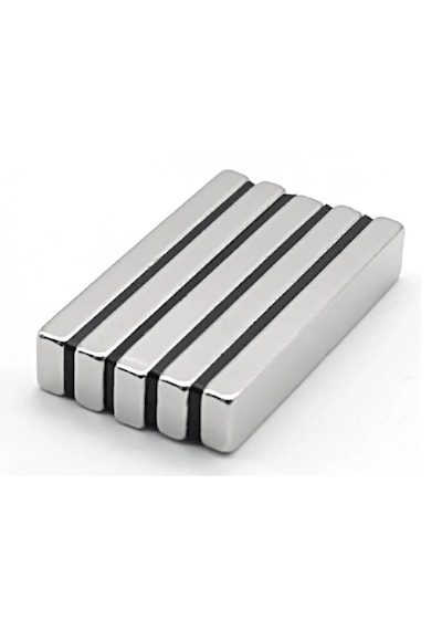 1 Adet Neodyum Mıknatıs Boy: 50mm En: 10mm Kalınlık: 5mm 50x10x5 Ndfeb Güçlü Mıknatıs N062
