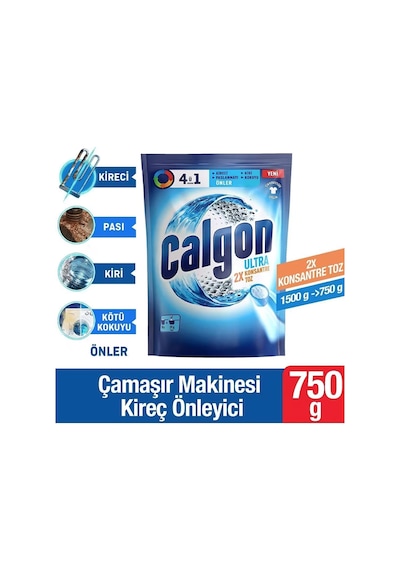 Calgon 4ü1 Arada Ultra Konsantre Toz Kireç Önleyici 3 x 750 G