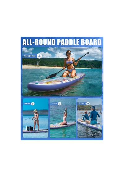 Wave Glide Flowers 335x84x15 Cm Premium Şişme Paddle Board Sup Özel Seri Full Set