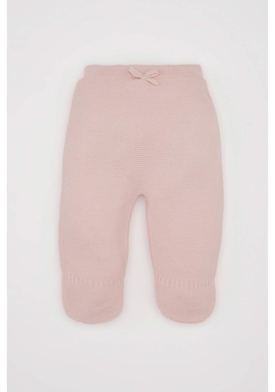 DeFacto Kız Bebek Patikli Beli Lastikli Basic Düz Triko Pantolon C9758A524WNPR345