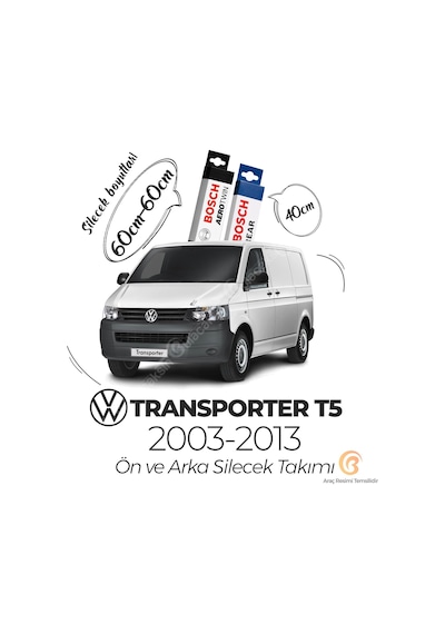 Vw Transporter T5 Ön Arka Silecek Seti 2003-2013 Bosch Aerotwin