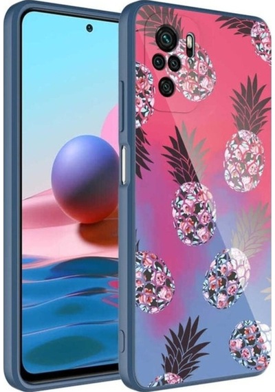 Xiaomi Redmi Note 10 Kılıf Kamera Korumalı Desenli Sert Silikon Zore Epoksi Kapak NO3