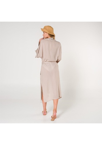 Miespiga Eli Kadın Pul Baskılı Kimono-Taş-Standart Taş
