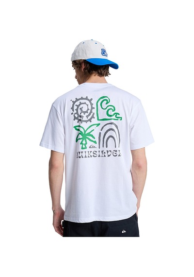 Quiksilver Tap In Erkek Beyaz Outdoor T-shirt Eqyzt08307-wbb0
