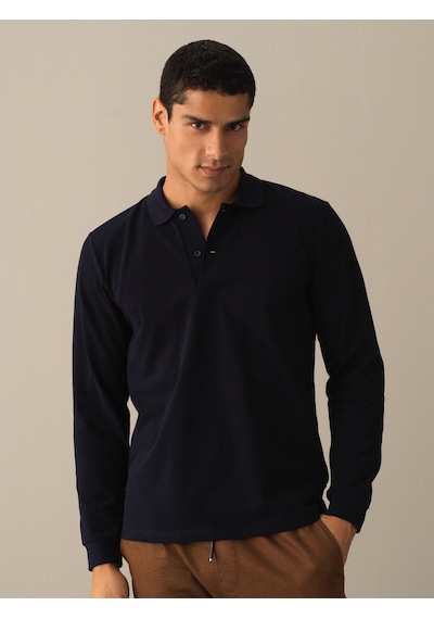 Xint Lacivert Regular Fit Polo Yaka Pamuk Tişört 501951