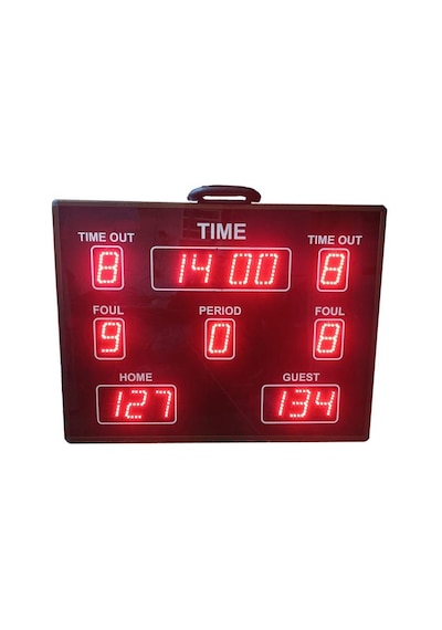 Sanec Basketbol Skorbord Sistemi - Kablosuz Kumandalı Taşınabilir Scoreboard 82x63 Cm