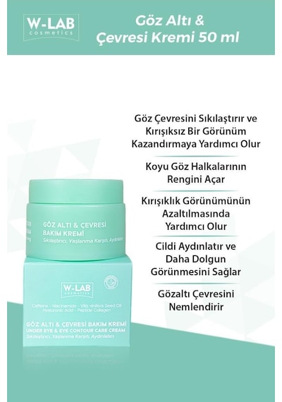 W-Lab Cosmetics Göz Çevresi Bakım Kremi 50 ML