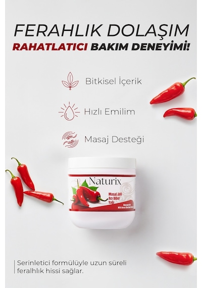 Naturix Biber Balsamı Masaj Jeli 500 ML