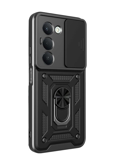Newface - 542 - Xiaomi Redmi 15 4g Pars Lens Yüzüklü Silikon - Edntrend - - Siyah Sıyah