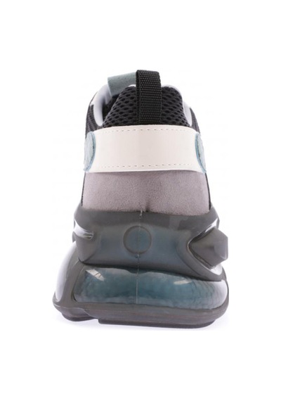 Dgn 70121-22y Kadın Bağcıklı Kalın Taban Sneakers Ayakkabı Siyah - Yeşil