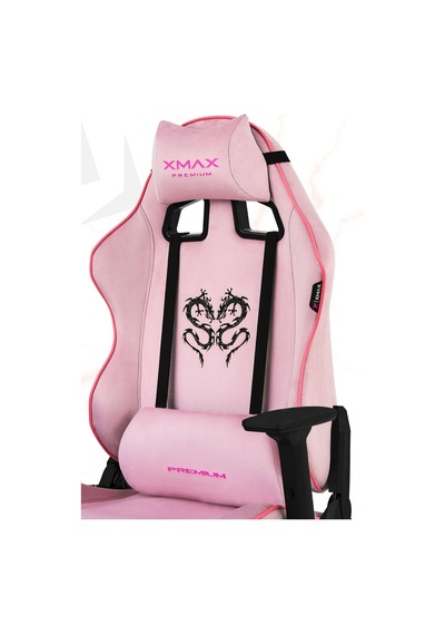 Rio Balerion Terletmez Kadife Kumaş Pembe Gaming Oyuncu Koltuğu -8 Pembe