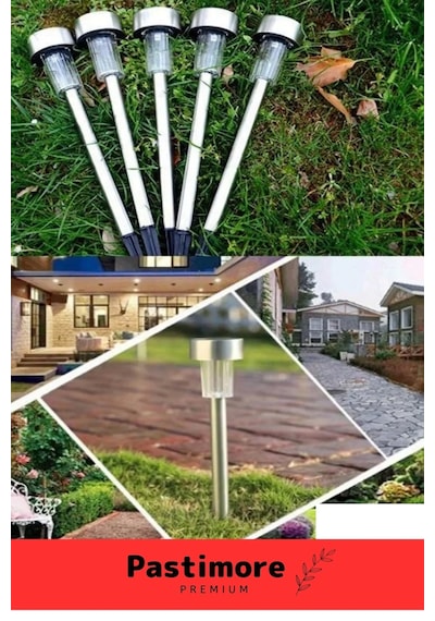 Kablosuz Su Geçirmez Dayanıklı Şık Solar Güneş Enerjili Bahçe Lambası Plastik Saplama 30cm - 3 Adet