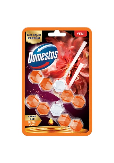 4 Adet Domestos Aroma Lux Tuvalet Bloğu Şeftali 100 G