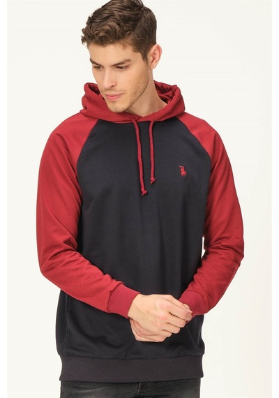 V4005 Dewberry Erkek Sweatshırt-lacivert- Bordo Lacivert- Bordo