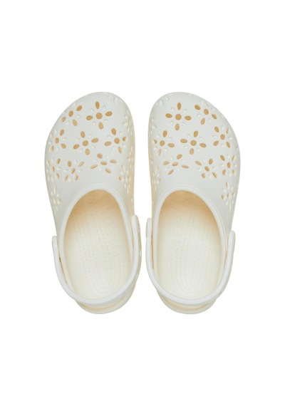 Crocs Classic Floral Cut Out Kadın Terlik C-cro210927g010wv Beyaz