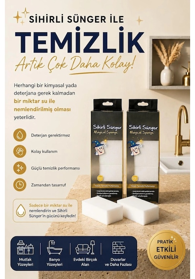 4'lü Çok Amaçlı Sihirli Sünger Silgi Sünger Toz Ustası Temizlik Leke Çıkarıcı
