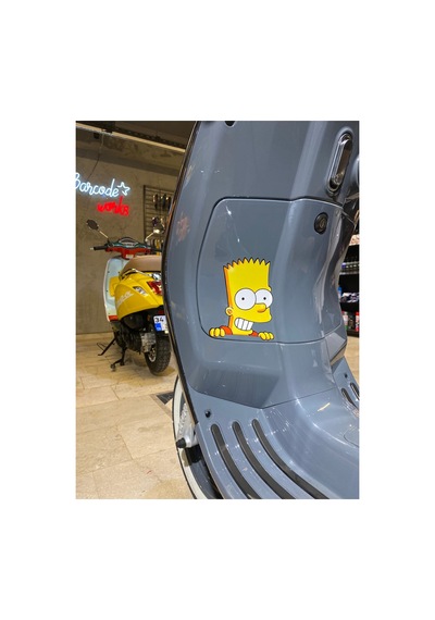 Simpson Bard Motorsiklet Araba Kelebek Cam Sticker