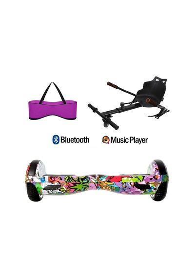 Citymate Elektrikli Kaykay Hoverboard Akıllı Denge 6.5 Inch + Hoverkart + Çanta Extrem51 Paket D04