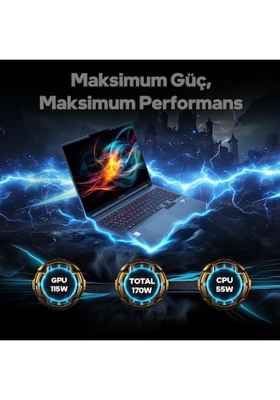 Game Garaj Slayer X7T-5060-C2 i7-14650HX 32 GB 1 TB RTX5060 16" Free Dos Dizüstü Bilgisayar