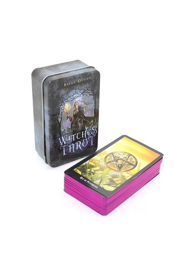 By Ellen Dugan Witches Cadı Metal Kutulu Tarot Kartı Alk2815